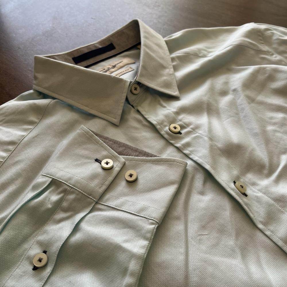 Tommy Bahama Mens Blue Size M Button Up Long Sleeve Island Modern Fit Cotton